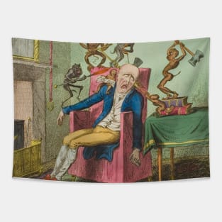 The Headache by George Cruikshank Tapestry