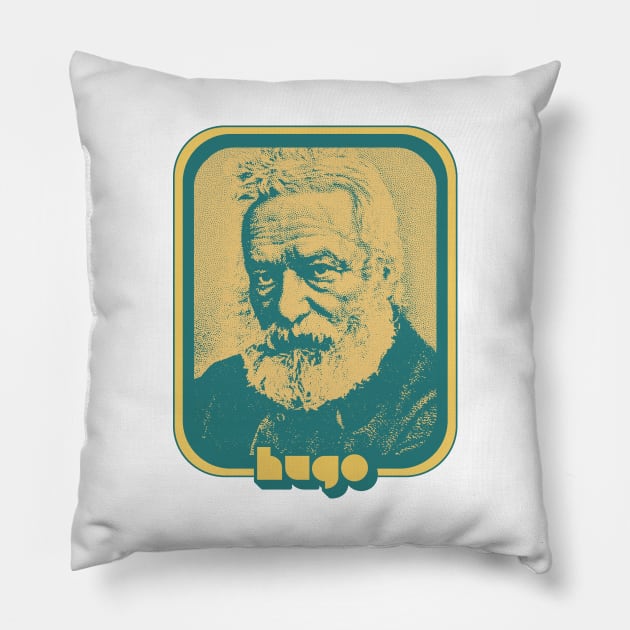 Victor Hugo /// Retro French Writer Fan Design Pillow by DankFutura