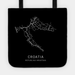 Croatia Road Map Tote