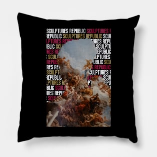 David sculpture graphic design Pillow