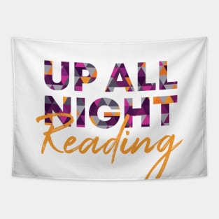 Up All Night Reading Book Lover Design Tapestry