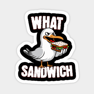 What Sandwich Funny Seagull Design Magnet