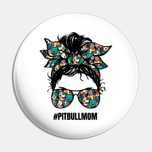 Pit Bull Love Mosaic Pin