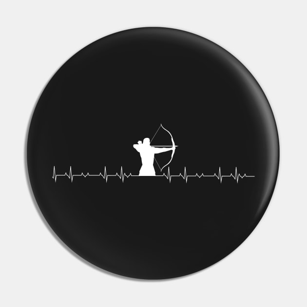 archery heartbeat Pin by captainmood