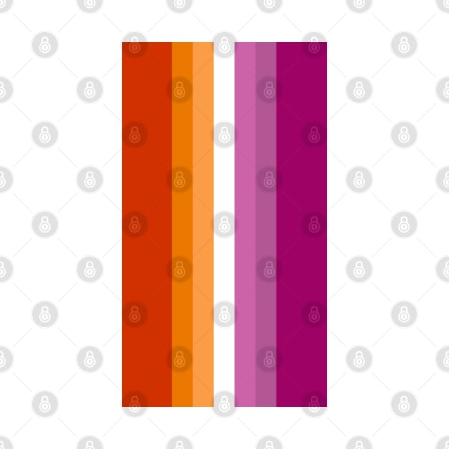 Proud Lesbian Pride Flag (Proud LGBTQ+ Community Pride Flag) by Teeworthy Designs