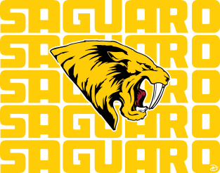 Saguaro Sabercats (Stacked - Gold) Magnet