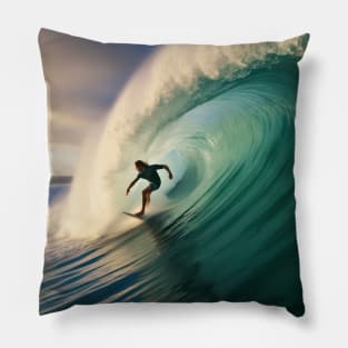 Riding the Crest Pillow