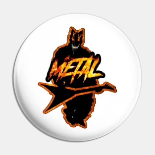 Metal Wolf Pin