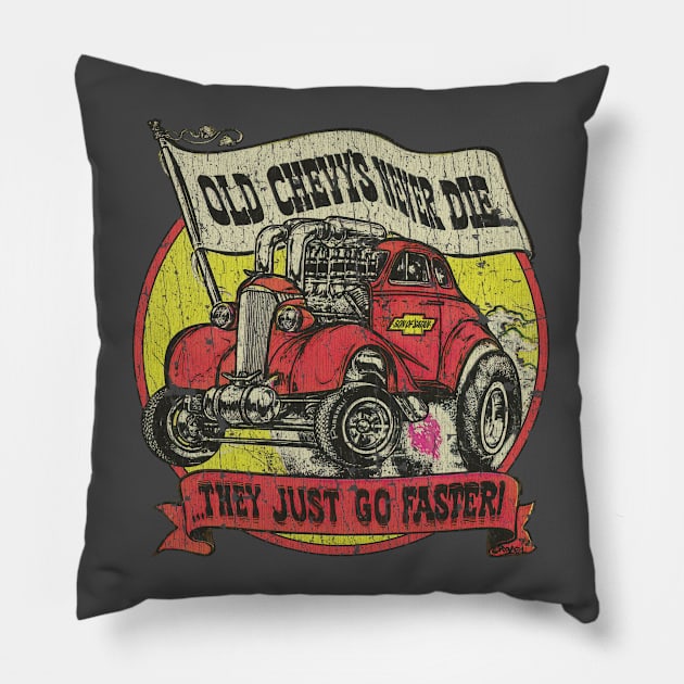 Old Chevys Never Die 1972 Pillow by JCD666