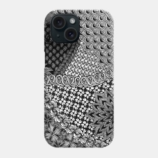 Zentangle - Black lace Phone Case