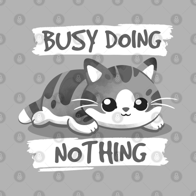 Cat busy doing nothing by NemiMakeit