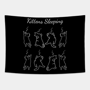 Kittens sleeping lazy cute cats Tapestry
