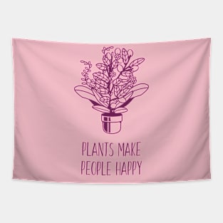 Plants Make People Happy Tapestry