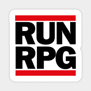 RUN RPG - black text Magnet