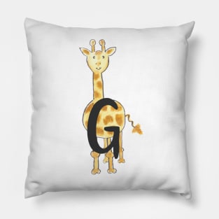 G is for Giraffe Pillow