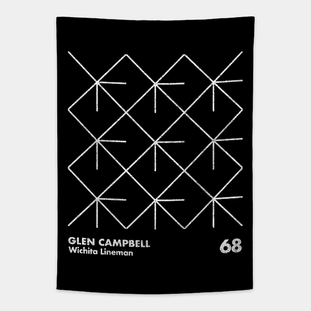 Glen Campbell / Minimal Graphic Design Tribute Tapestry by saudade