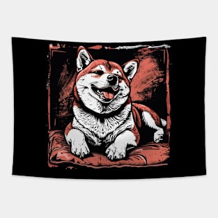 Retro Art Shiba Inu Dog Lover Tapestry