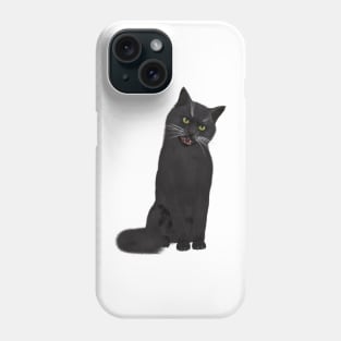 Adorable Siberian Black cat Phone Case