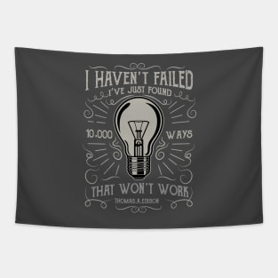 Thomas Edison Quote Tapestry