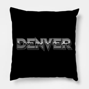 Denver chrome vintage Pillow