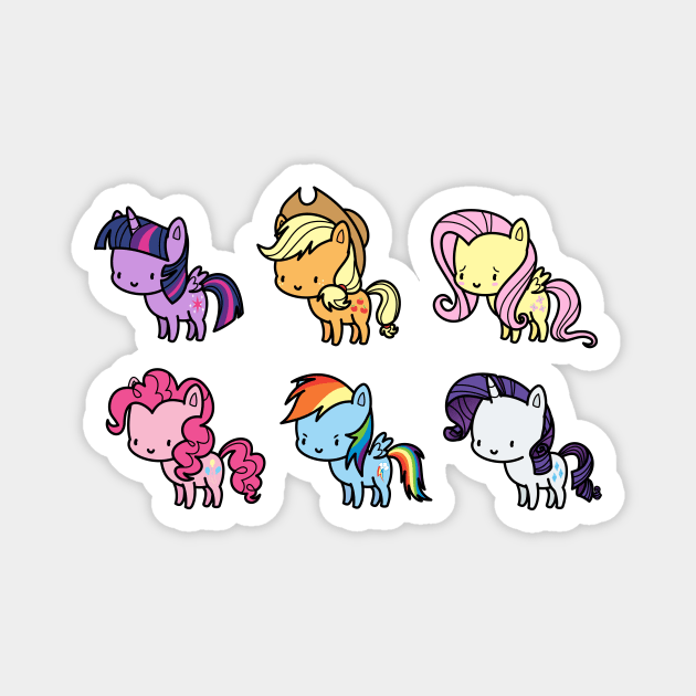 MLP Mane6 chibi Magnet by Drawirm