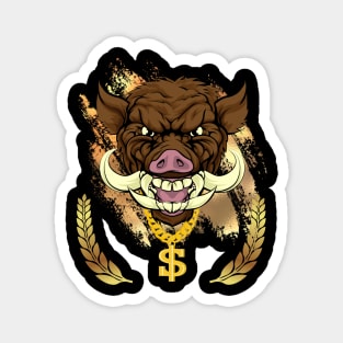 Boar with Swagger - Boar Bling Magnet