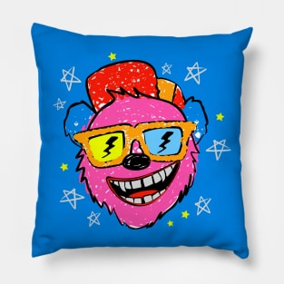 Pink Bear Groove Pillow