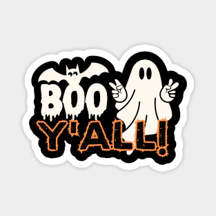 Boo Y'all! - Funny Halloween Celebratory Saying Gift Magnet