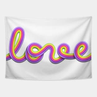 Rainbow love Tapestry