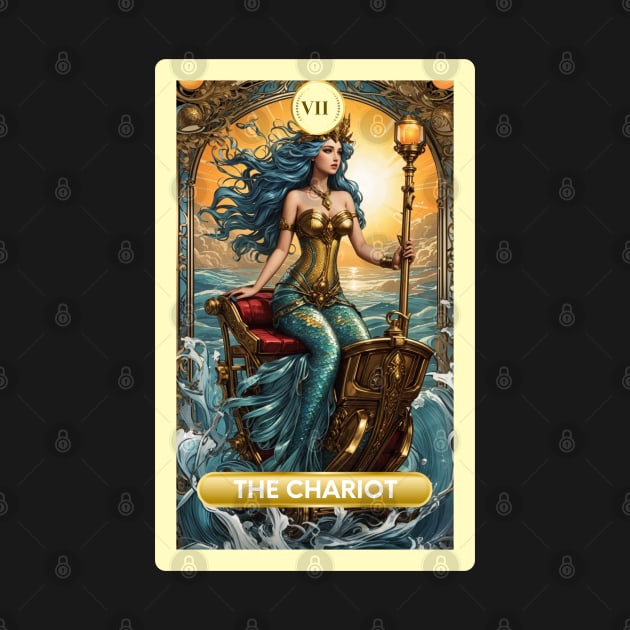 The Chariot Card From the Light Mermaid Tarot Deck by MGRCLimon