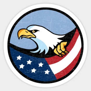 American Bald Eagle Flag Decal – Classic Biker Gear