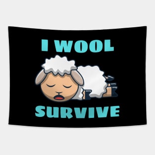 I Wool Survive | Sheep Pun Tapestry