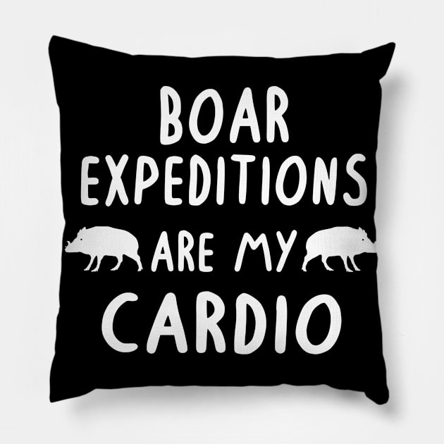 Boar expeditions wild boar saying hunting fan animal Pillow by FindYourFavouriteDesign