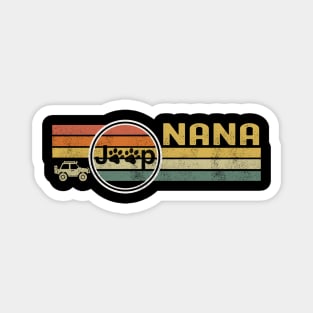 Vintage Jeep Nana Jeep Dog Paws Jeep Lover Retro Jeep Sunset Jeep Magnet