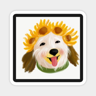 God with sunflower crown Magnet