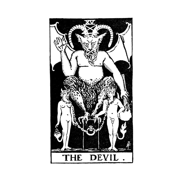The Devil Tarot Card by vintage-glow