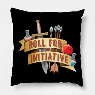 Roll For Initiative Tshirt Pillow