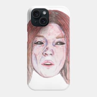 Girl With Black Sclera Eyes Phone Case