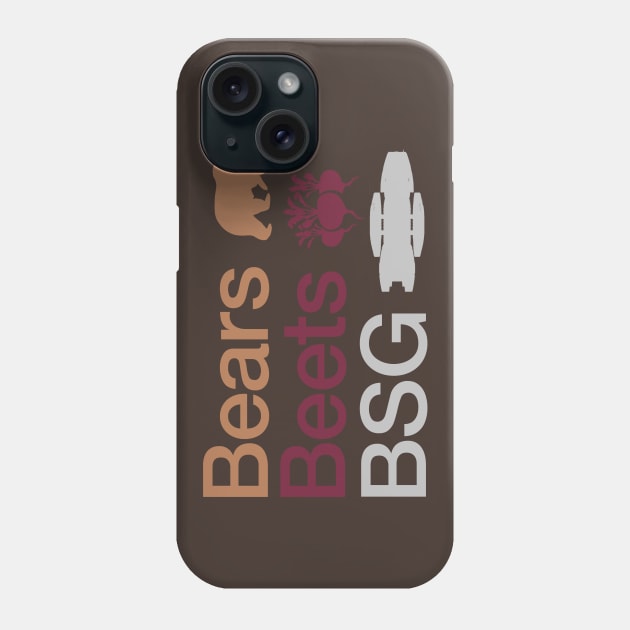 Bears Beets Battlestar Galactica Phone Case by boostr29