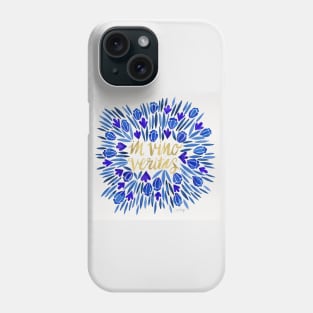 vino veritas navy Phone Case