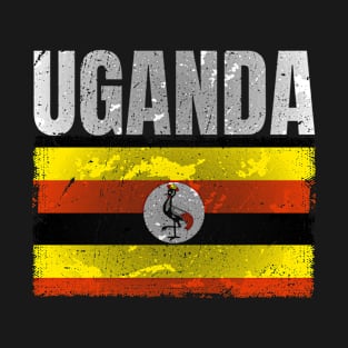 Distressed Uganda Flag Graphic Gifts for Men Women Kids Ugandan T-Shirt