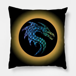 Dragon Eclipse: A Beautiful Blend of Astronomy and Dragons Pillow