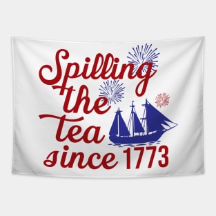 Spilling The Tea Since 1773 Shirt, History Teacher Gift, Funny History Teacher Shirt, Patriotic Teacher, History Lover Shirt, Historian Gift Tapestry