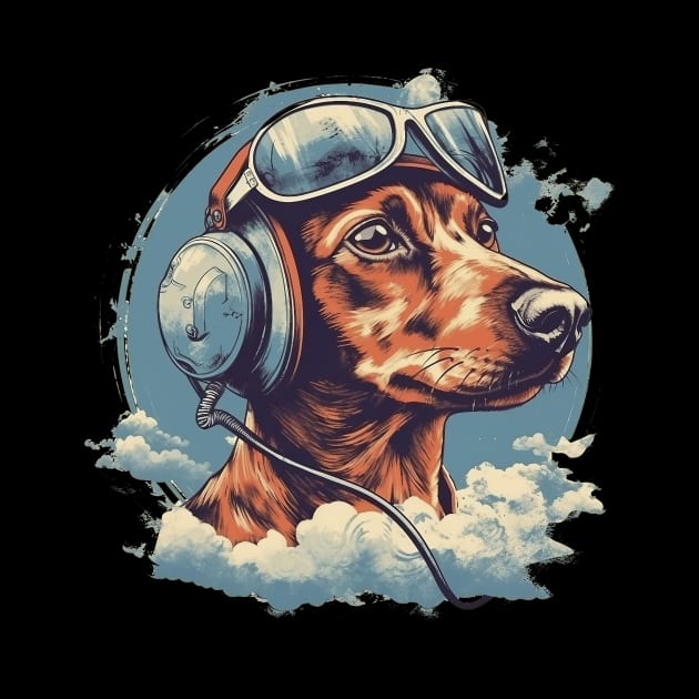 Aviator dog by GreenMary Design