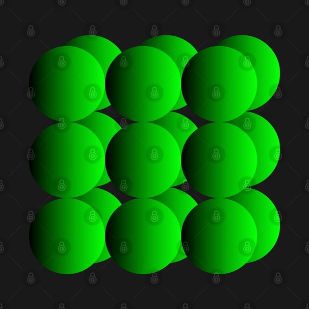 Fluorescent Spheres | Gradient Neon Green by 1001Kites