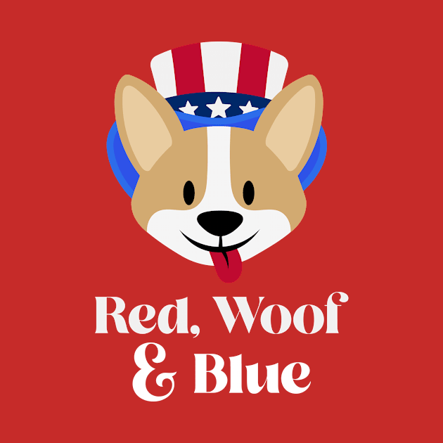 Red, Woof, and Blue funny 4th of July Dog, Pet by ThreadSupreme