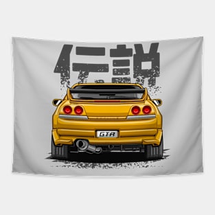 Monster Skyline GTR R33 (Royal Gold) Tapestry