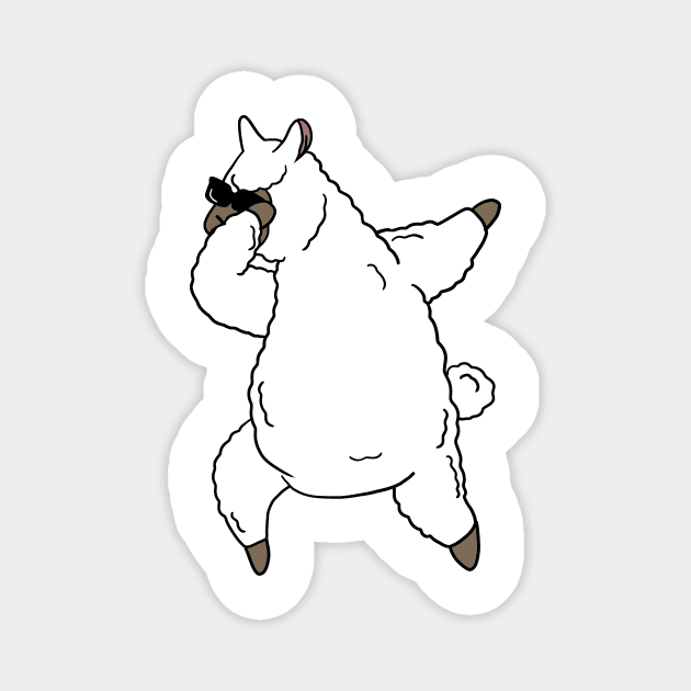Funny Dabbin Llama Alpaca Dance Magnet by dukito
