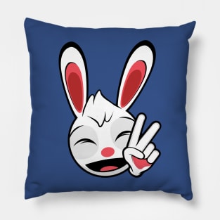 Peace Sign Rabbit Robert Pillow