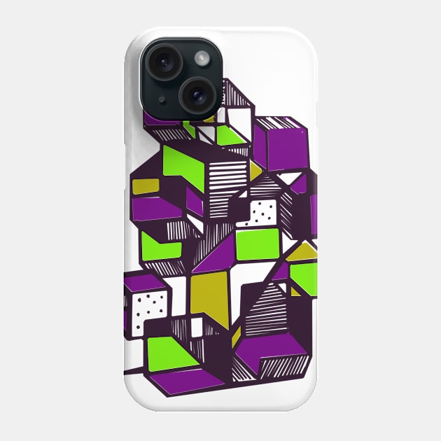 Geometric popart city modern Phone Case by carolsalazar